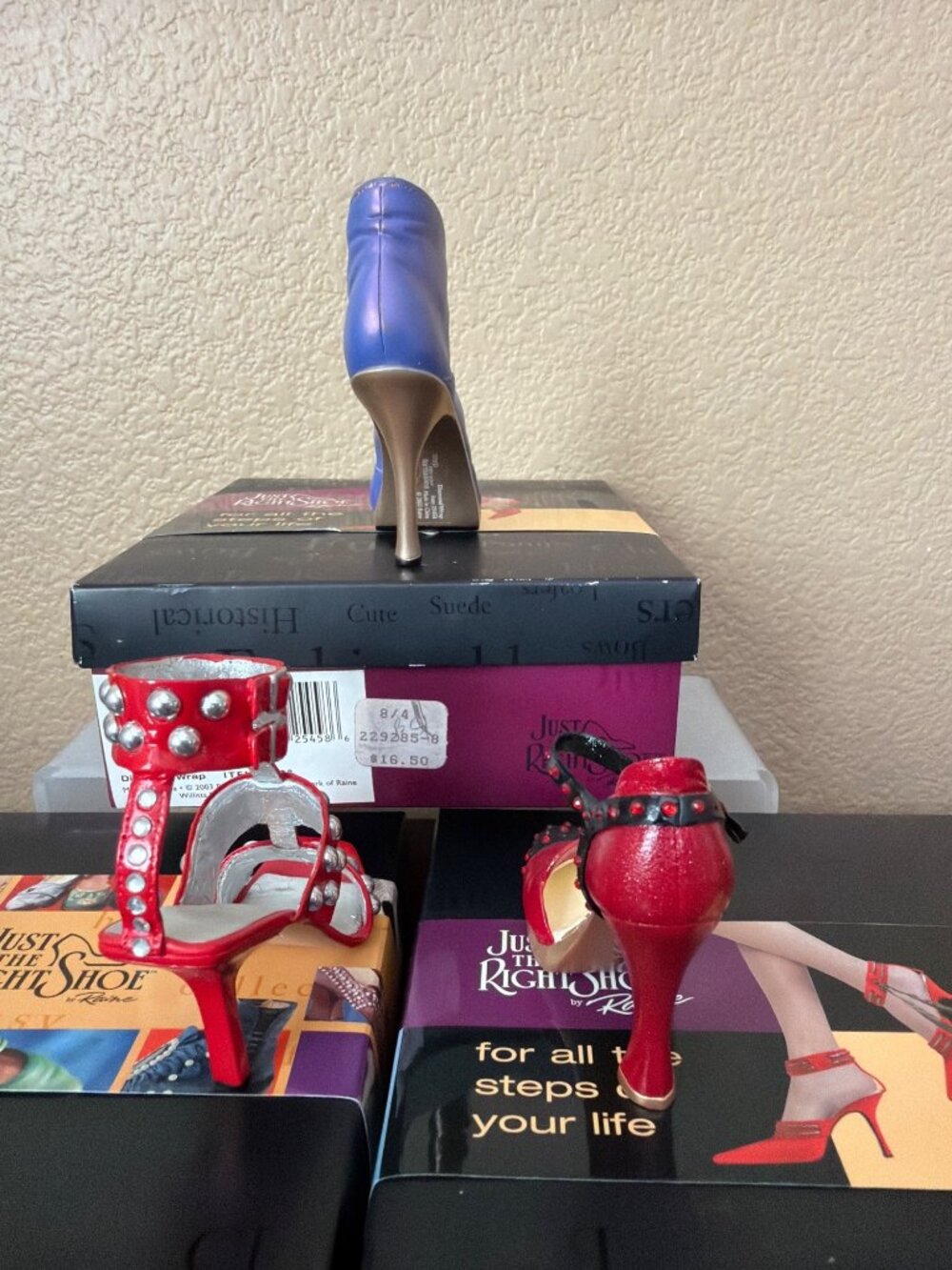 Just the Right Shoe by Raine Lot of 3 Red Hot On Fire Diamond Wrap w/Boxes COAs - Picture 5 of 15